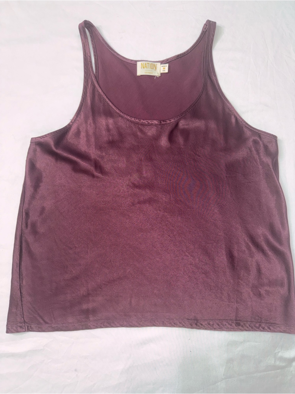 Nation LTD Mulberry Satin Tank Top